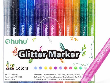 Ohuhu Glitter Metallic Marker Pens (Australia Domestic Shipping)