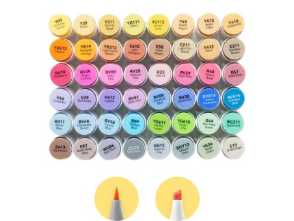 Ohuhu Honolulu 48 Mid-tone Colors Dual Tips Alcohol Art Markers (Ships from Asia Warehouse)