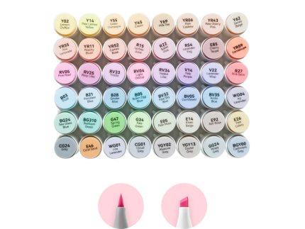Ohuhu Honolulu 48 Pastel Colors Dual Tips Alcohol Art Markers (Canada Domestic Shipping)