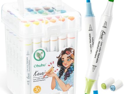 Ohuhu Kauai 36 Colors Dual Tips Low-odor Washable Alcohol Art Markers