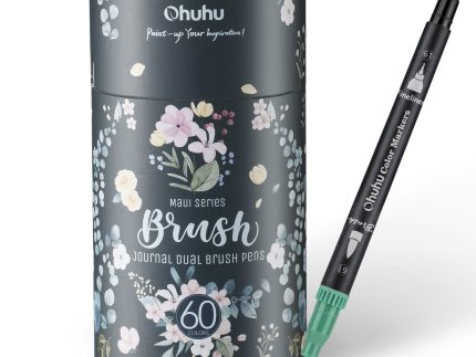 Ohuhu Maui 60 Colors Dual Tips Water Based Art Markers, Brush & Fineliner (Ships from Asia Warehouse)