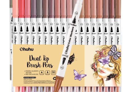 Ohuhu Maui 36 Skin Tone Colors Dual Tips Water Based Art Markers, Brush & Fineliner (Canada Domestic Shipping)