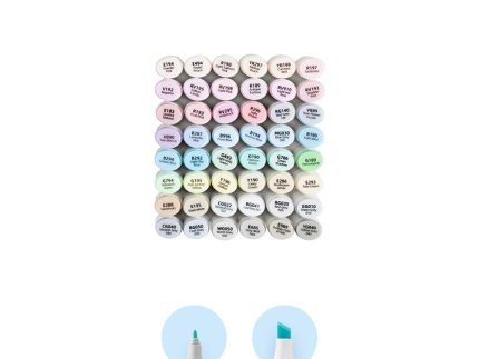 Ohuhu Oahu 48 Pastel Colors Dual Tips Alcohol Art Markers, Fine & Chisel (Canada Domestic Shipping)